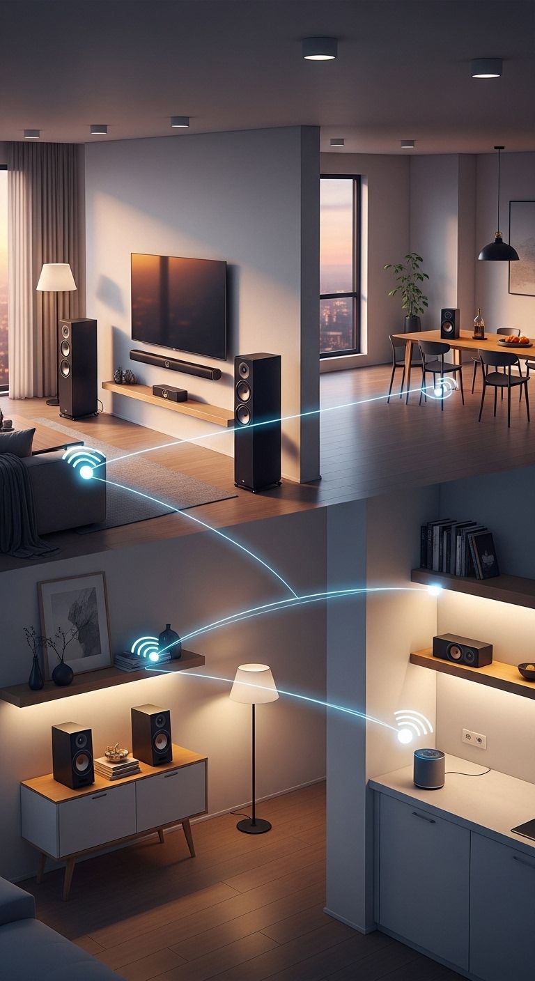 Installation von Außenlautsprechern in Smart Home Umgebung