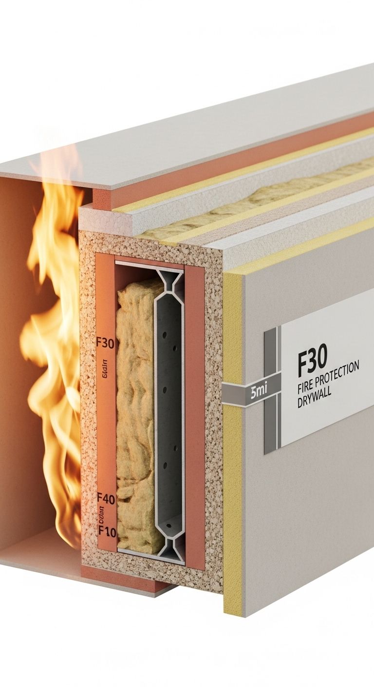 Brandschutz-Zulassungsurkunde für Trockenbaukonstruktionen