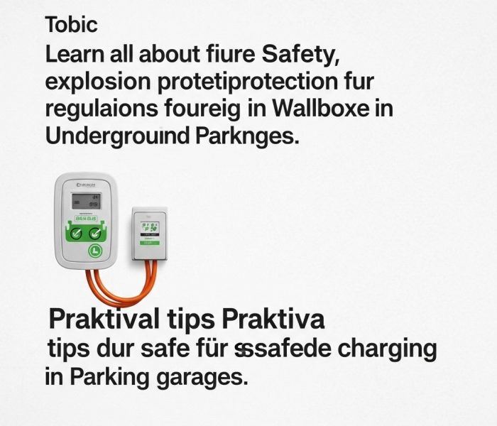 Elektroauto wird in Tiefgarage mit Wallbox geladen