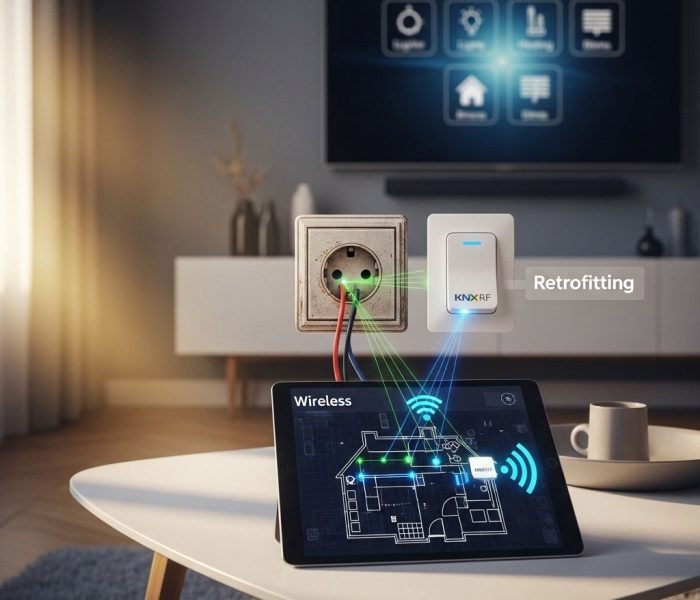 Drahtloses KNX Smart Home System mit Funkkomponenten