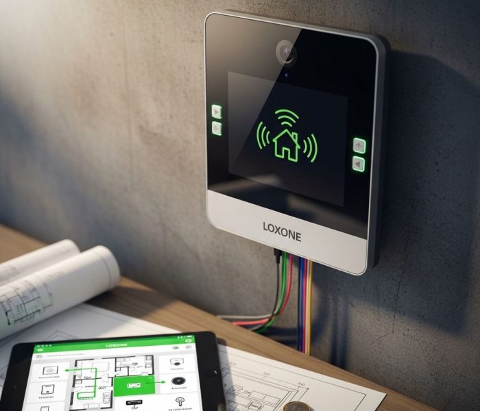 Loxone Intercom Videotürsprechanlage am Hausfassade
