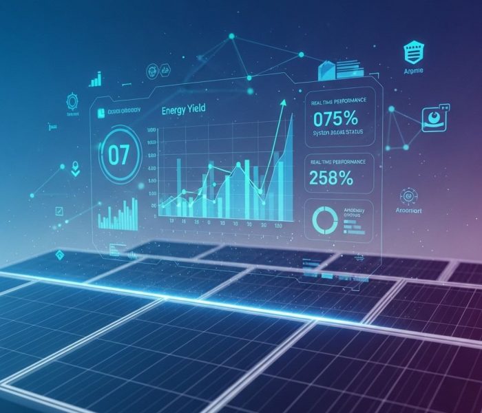 PV-Monitoring Software Dashboard mit Ertragsdaten und Anomalie-Erkennung