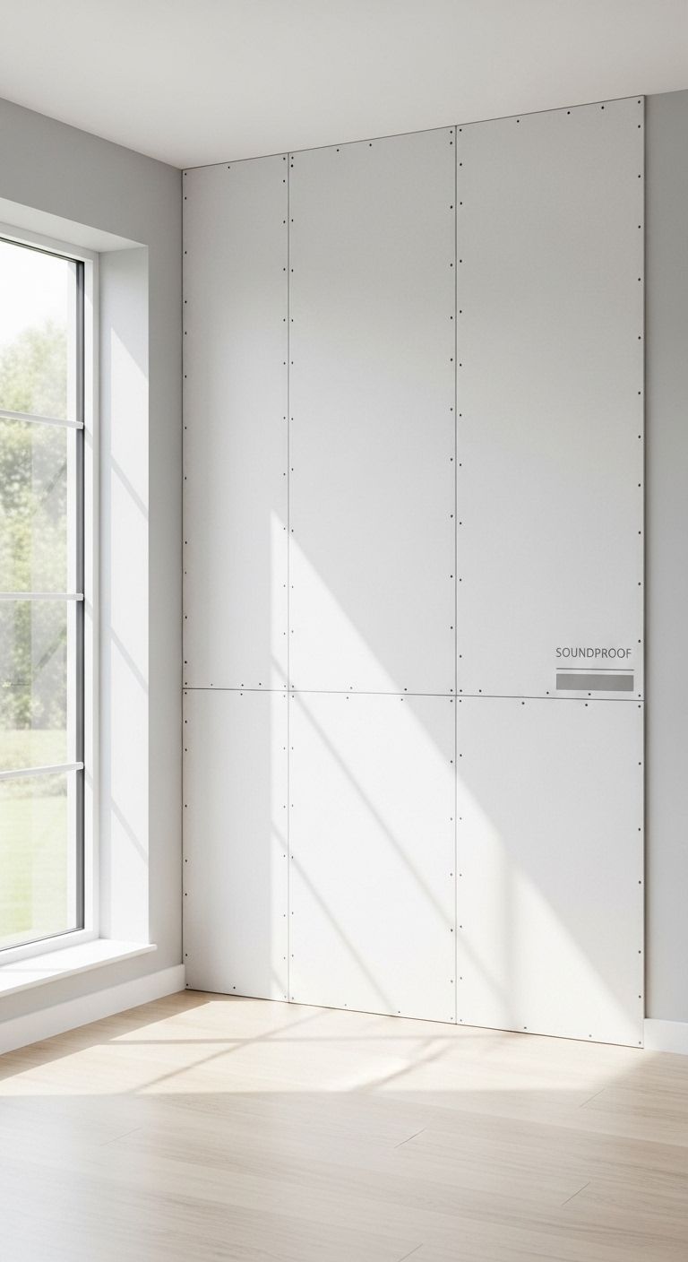 Schalldämmende Trockenbauwand mit speziellen Gipskartonplatten