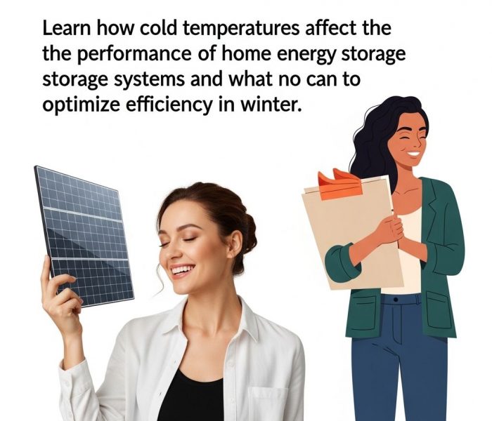 Solaranlage mit Batteriespeicher auf Einfamilienhaus im Winter